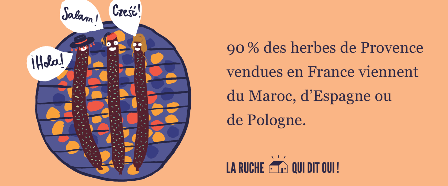 90% des herbes de Provence vendues en France proviennent du Maroc, d'Espagne ou de Pologne.
